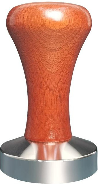 Espresso Tamper aus Aluminium mit Holzgriff in Braun für Siebträger Kaffeemaschinen mit 51mm, 53mm oder 58mm Durchmesser - Bild 1
