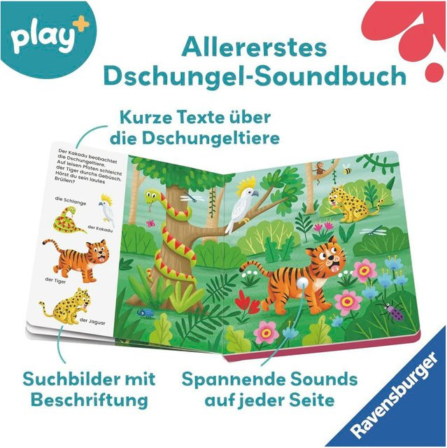 Mein allererstes Soundbuch im Dschungel, Ravensburger Play+, Pappbilderbuch - Bild 1
