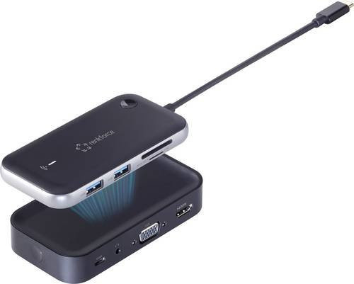 Renkforce USB-C Dockingstation RF-HUB-810 in Grau mit HDMI, Wi-Fi, Bluetooth und 3,5 mm Klinkenanschluss - Bild 1