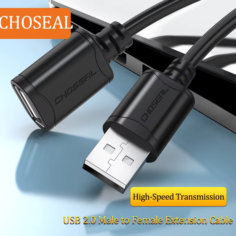 CHOSEAL USB-Verlängerungskabel 2.0 USB-A Stecker auf USB-A Buchse in Schwarz - Bild 4