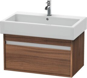Duravit Waschtischunterschrank Ketho Wandhängend in Nussbaum Natur Matt mit einer Schublade - Bild 1