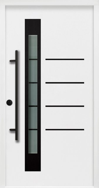 Splendoor Thermospace Sicherheits-Haustür Berlin Prime RC2 in Weiß mit Glaseinsatz, linksanschlagend, B/H: 100 x 210 cm - Bild 1