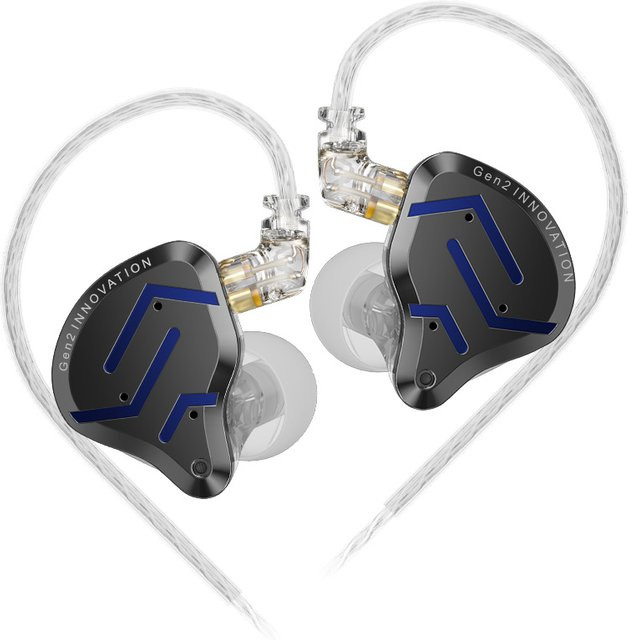 KZ ZSN Pro 2 Hybrid Drive In-Ear-Kopfhörer mit 1BA + 1DD, Blau, mit abnehmbarem 2-poligem Kabel - Bild 1
