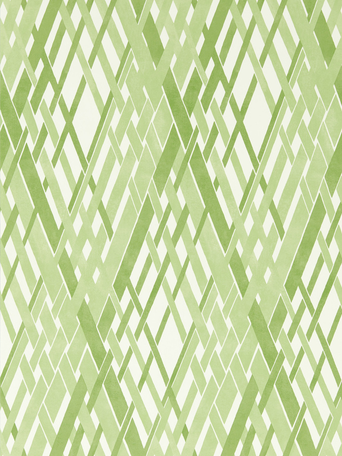 Harlequin Tapete Locronan Clover First Light in Grün mit geometrischem Abstract-Design aus Vlies - Bild 1