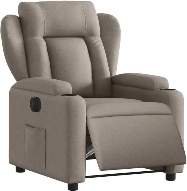 vidaXL Elektrischer Relaxsessel in Beige aus Stoff mit Armlehnen - Bild 1