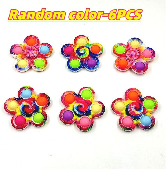 HefengCL Tie-Dye Blume Fidget Spinner, sensorisches Stressabbau Spielzeug - Bild 1