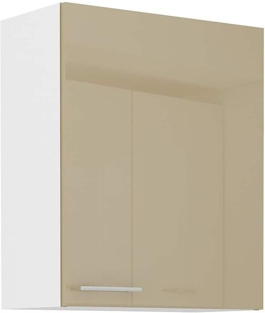 Hängeschrank Lara Küchenzeile in Cappuccino Hochglanz, Farbe Beige, Breite: 60 cm - Bild 1