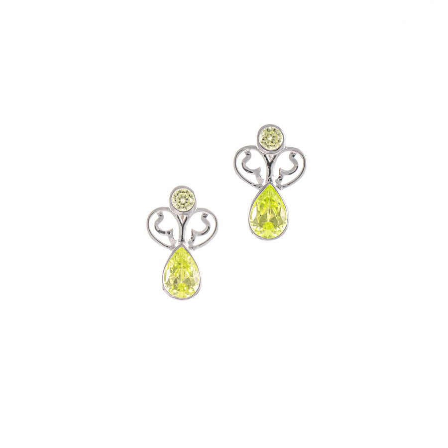 Ohrstecker 925 Silber, Zirkonia, hellgrün - Bild 1
