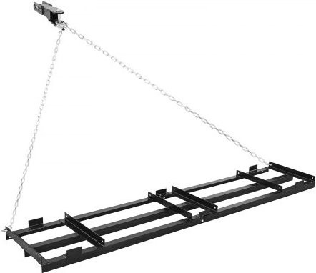 VEVOR Schleppegge aus verzinktem Stahl in Schwarz, Wiesenegge und Nivellierrechen für Kiesauffahrten, passend für ATVs, UTVs und Traktoren, B/H: 243,5 x 50 cm - Bild 1