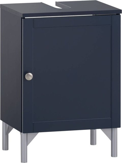 Waschbeckenunterschrank Jesper von Möbelpartner in Dunkelblau im Landhausstil, B/H/T: 40,3 x 58,5 x 32 cm - Bild 1