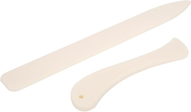 GoolRC 2 Stück Falzbein Lederkantenfalter aus weißem ABS für manuelles DIY Handwerk - Bild 1