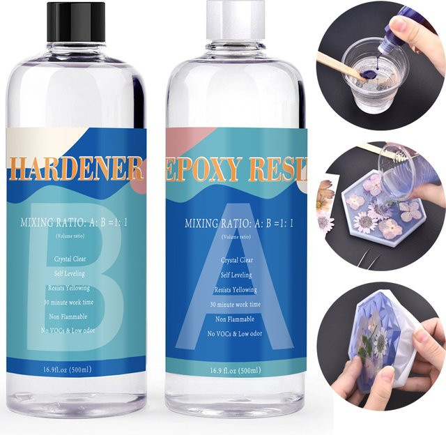 YAKAMOZ Epoxidharz Kleber Set mit Härter, transparent, ideal für Schmuck und DIY-Projekte - Bild 1