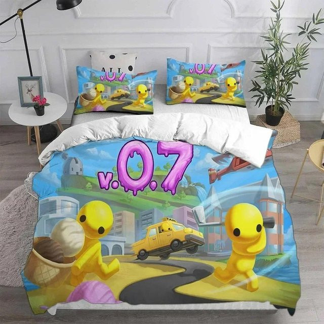 Creative Homewares Wobbly & Life Bettwäsche-Set mit Kissenbezug, 3-teilig, Queen Size, B x H: 210 x 210 cm - Bild 1