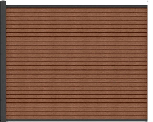 Vente-unique Zaun Palizo in Anthrazitgrau aus Verbundstoff, Höhe: 176 cm - Bild 1