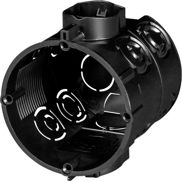 F-Tronic Schalterdose aus Kunststoff in Schwarz, 25 Stück, B: 6,1 cm, H: 6,0 cm - Bild 1