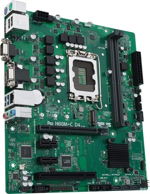 Asus PRO H610M-C D4-CSM Mainboard mit H610 Chipsatz, Micro-ATX Formfaktor, LGA1700-Sockel und DDR4 Unterstützung - Bild 2