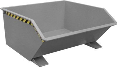 Kippbehälter Typ GU von Bauer, 750 Liter, grau, B/T/H: 128,0 x 68,0 x 75,0 cm - Bild 1