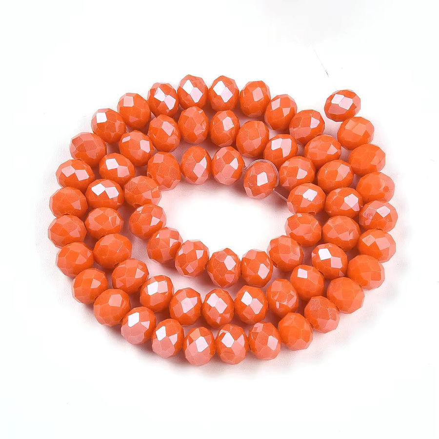 PandaHall Glasperlen, Perlglanz, Galvanisiert, Facettierte Rondelle, Unisex - Bild 2