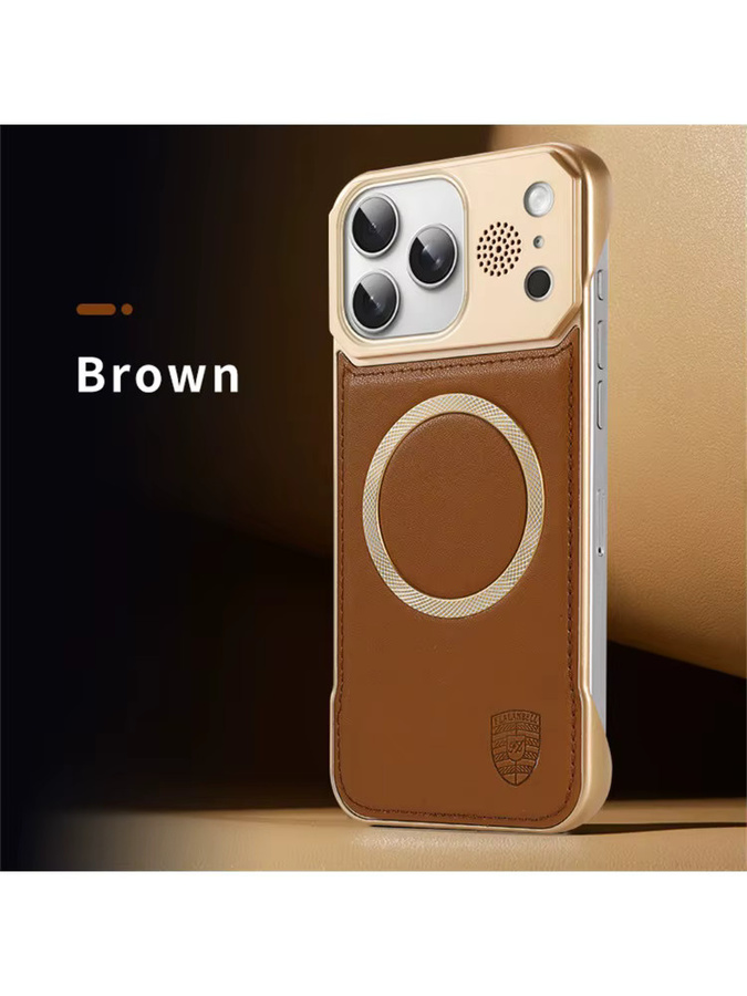 SZMUGUA Rahmenlose magnetische Handyhülle aus PU-Leder mit Aromatherapie für iPhone 17 Air 16e 16 15 14 Plus 13 12 11 Pro Max und MagSafe Kompatibilität in Braun - Bild 6