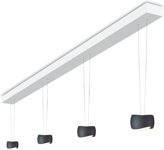 Oligo Curved Slack-Line LED-Pendelleuchte 4-flammig in Schwarz matt und Weiß matt mit Tunable White (2200K - 5000K) - Bild 1