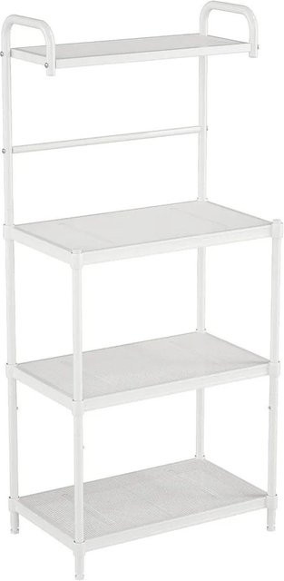 Costway Küchenregal aus Metall in Weiß mit 4 verstellbaren Regalböden, B/T/H: 59 x 34 x 136 cm - Bild 1