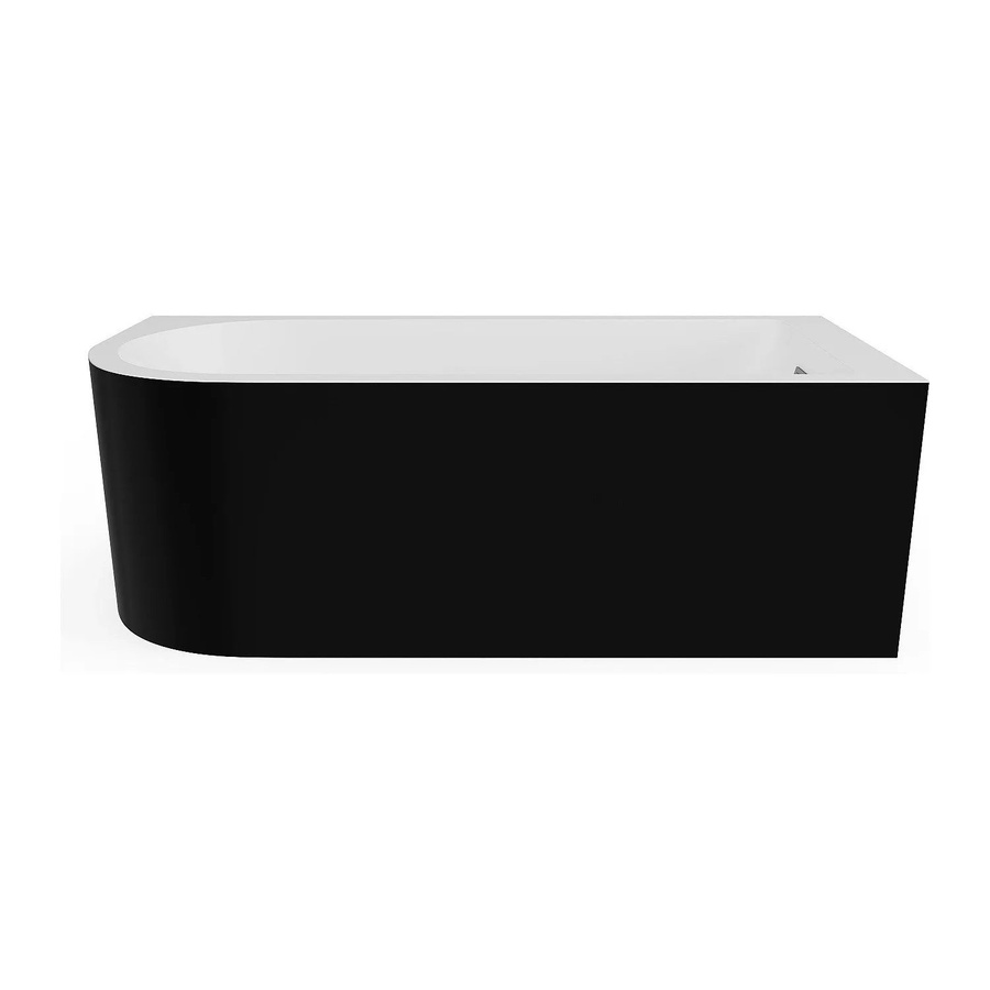 Vente-unique Eckbadewanne Anika Schwarz B: 150 cm, T: 201 cm, H: 58 cm - Bild 2