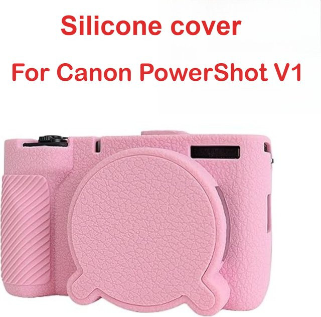 Kratzfeste Slim Fit Soft Sleeve Silikonhülle für Canon PowerShot V1 in Pink - Bild 1