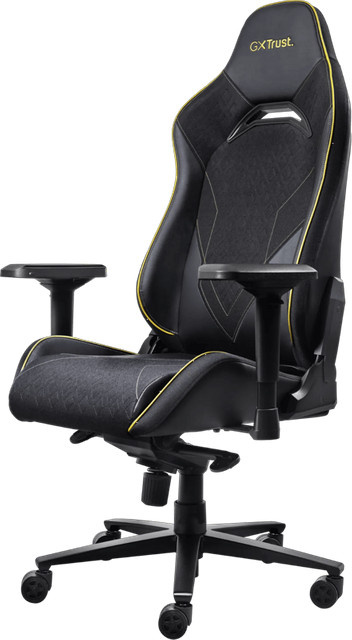 Trust GXT 721 Ruya Pro Gaming-Stuhl in Schwarz mit Stoffbezug und PU-Leder sowie verstellbaren Nackenkissen - Bild 1