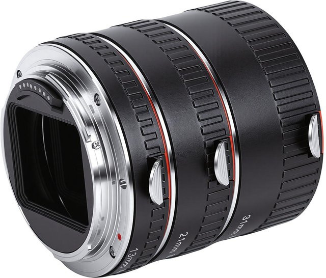 TOMTOP JMS Makro-Zwischenring-Set für Canon EF S Kameras, 14mm 22mm 32mm Adapterringe für Nahaufnahmen, Grau - Bild 1