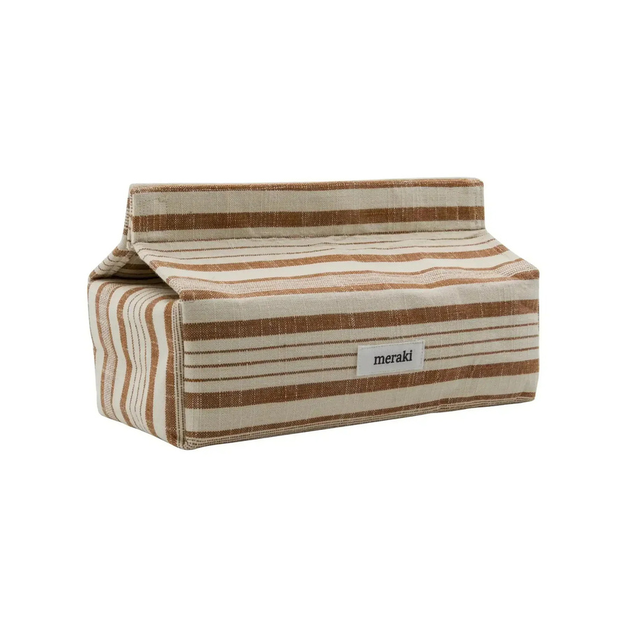 Meraki Taschentuchhalter Tissue in Terracotta mit Streifen-Design - Bild 1