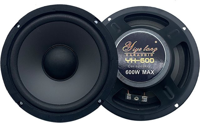 LAJQTAO Paar Musik-Stereo-Breitband-Subwoofer Auto-Audiolautsprecher in Schwarz - Bild 1