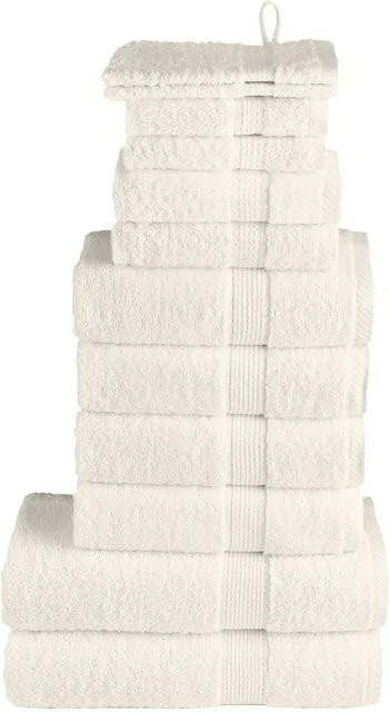vidaXL 12-teiliges Premium-Handtuch-Set aus 100% Baumwolle in Beige mit 600 g/m2 - Bild 1
