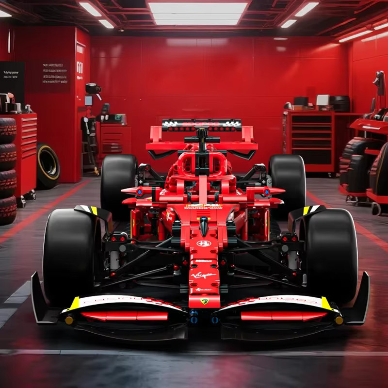 Yaafun Super Rennwagen Modellbausatz aus technischen Bausteinen in Rot - Bild 4