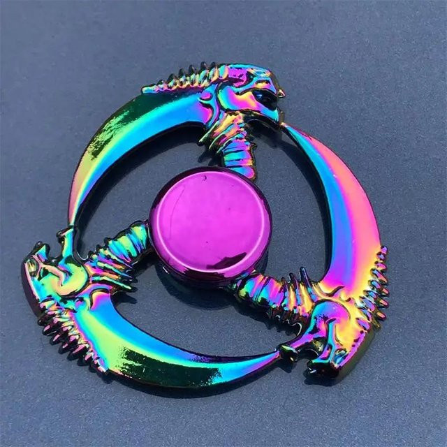 Linyi toy Fidget Spinner, Regenbogen Farbe, Metall - Bild 1
