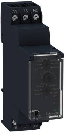 Schneider Electric RE22R1QMU Elektronisches Zeitrelais für DIN-Schiene, Schwarz - Bild 1