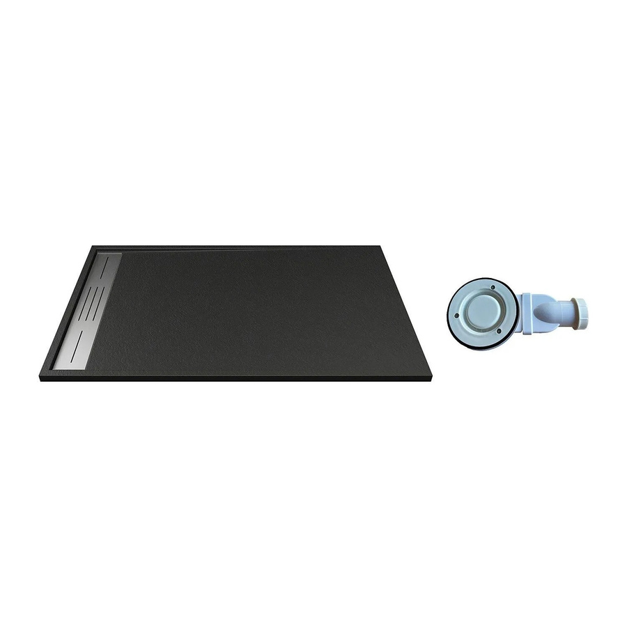 Vente-unique Duschwanne Lyrosa rechteckig aus Mineralguss Schwarz B: 120 cm, T: 90 cm - Bild 2