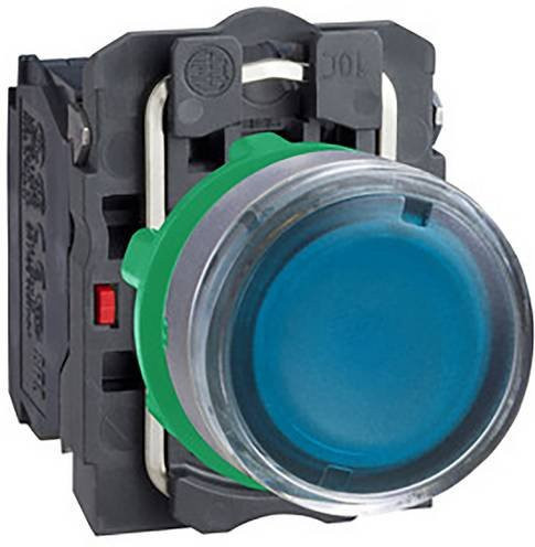 Schneider Electric XB5AW36B5C0 Leuchtdrucktaster aus Kunststoff, blau und grau, 22mm, 24V, 1S+1Ö, tastend - Bild 1