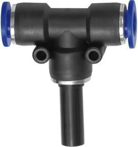 Riegler T-Steckverbinder Stecknippel Blaue Serie in Blau aus Kunststoff mit Schlauchdurchmesser 12 mm - Bild 1