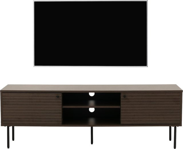 MCW TV-Rack N78 Lowboard im skandinavischen Stil aus Metall und Holz, dunkelbraun, B/T/H: 150 x 40 x 50 cm - Bild 1