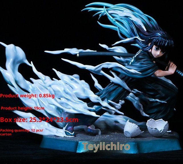 Bandai Demon Slayer Kimetsu no Yaiba Muichiro Tokito Mist Pillar Anime Figur in Battle Pose - Bild 1