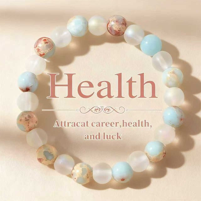 Perlenarmband Halo-Quarz und Ozeansediment, Bunt, Unisex - Bild 1