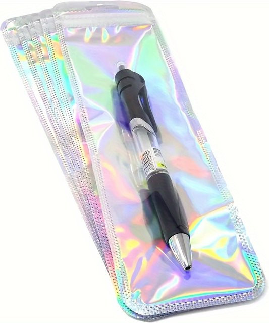 50 holografische Geschenktüten aus Kunststoff mit wiederverschließbarem Reißverschluss in Multicolour für Schmuck und Kleinteile - Bild 1