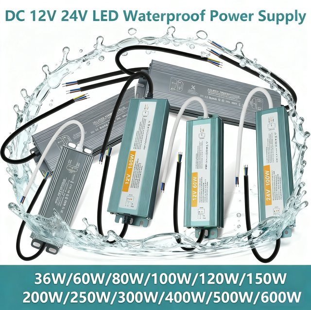 GAHADA IP67 Wasserdichtes LED-Netzteil für Outdoor-Beleuchtung DC 12V 24V Aluminium LED-Treiber - Bild 1