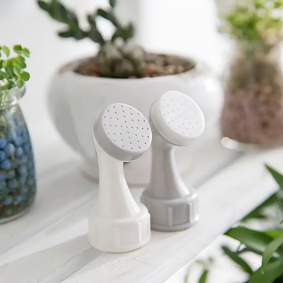 Fashion Home Bewässerungswerkzeug für kleine Pflanzen, praktischer Sprinkler-Wasserflaschenverschluss aus Kunststoff in Grau und Weiß - Bild 3