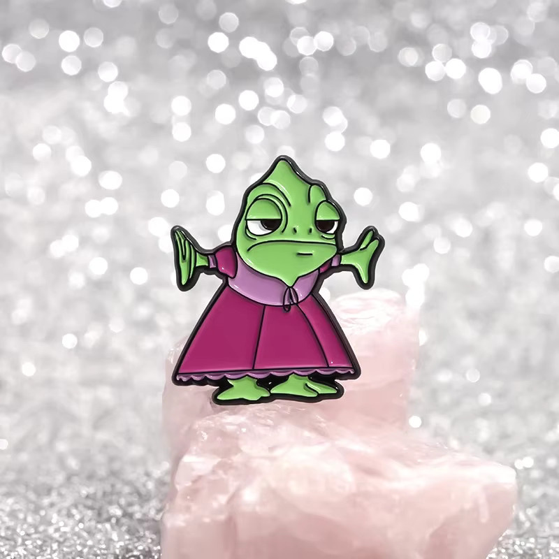 QIHE JEWELRY Brosche Prinzessin Chamäleon Eidechse Emaille, Tier - Bild 2
