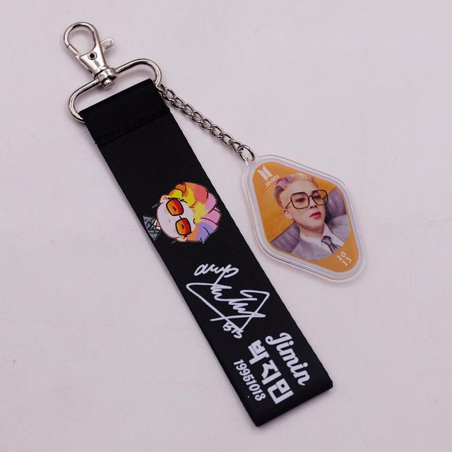 BTS Handy-Lanyard und Schlüsselanhänger Jimin in Schwarz für Fans - Bild 1