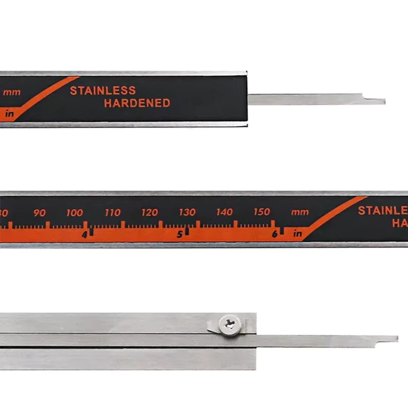 TTAKA7 Hochpräzises Digital-Schiebemesser aus Edelstahl mit LCD-Anzeige und Fraktional- sowie Zollanzeige, 150 mm - Bild 3