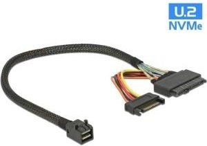 DeLOCK Internes SAS-Kabel 4x Mini SAS HD SFF-8643 auf SATA SFF-8639 Schwarz Länge: 30 cm - Bild 1