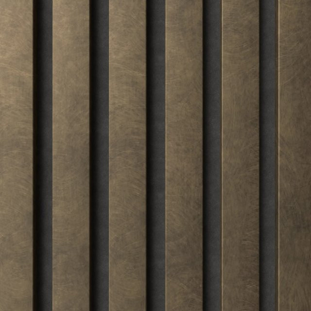 Denpanels Akustikpaneel Metalloptik Bronze mit schwarzem Filz, B: 60 cm, H: 240 cm - Bild 1