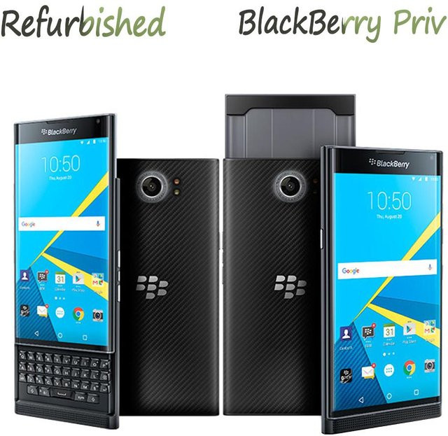 Blackberry Priv 4G Android Smartphone Refurbished, 32GB ROM, 3GB RAM, 5,4 Zoll Display, Schwarz - Bild 1